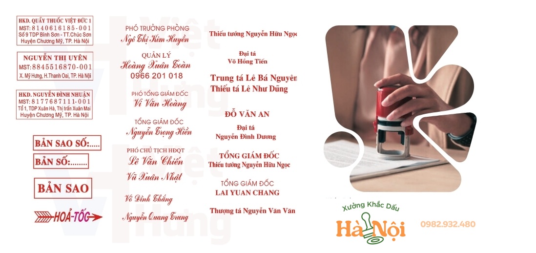 khắc con dấu quận bắc từ liêm