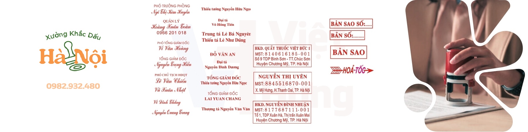 giá làm con dấu tròn tại Xưởng Khắc dấu Hà Nội